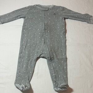 GAP - Gray Starry Footie One Piece Sleeper